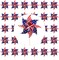 30 PCS American Flag Patriotic Pinwheels Independence Day Stars and Stripes Pinwheels Garden Windmill Wind Spinner for Flag Day